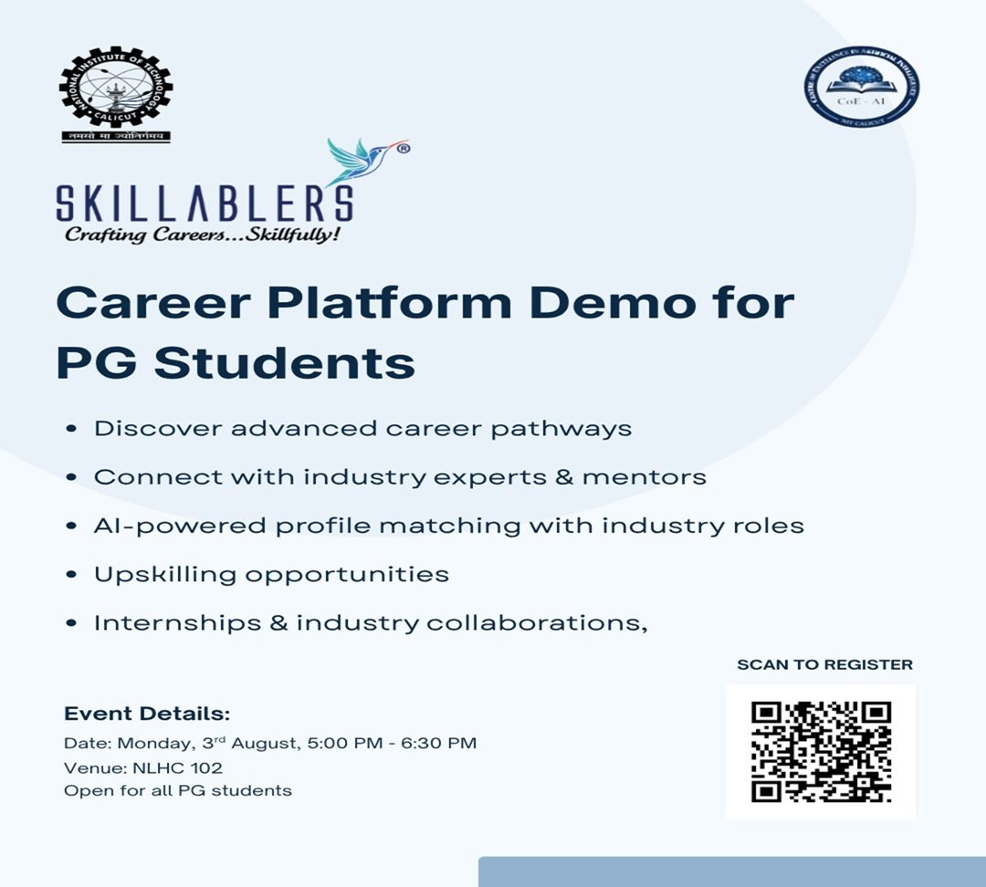 Expert talk on Career Platform Demo for PG Students